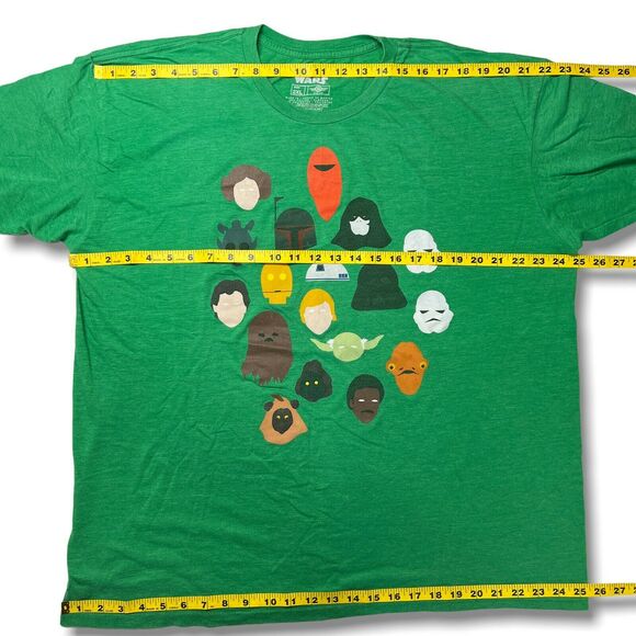 Stars Wars SIZE 2XL Tee 2013 Mad Engine T-Shirt Heads Faces Luke Leia C3PO - Picture 3 of 9